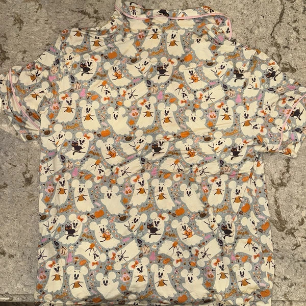 2025 Disney Parks Halloween Mickey Minnie Ghost Pajama Set Adult XL SUPER SOFT!