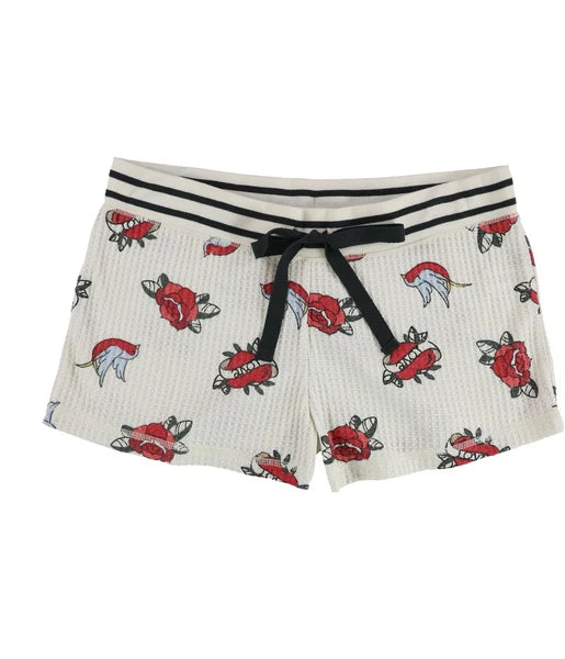 P.J. Salvage Womens Roses,Hearts,Brids Pajama Shorts