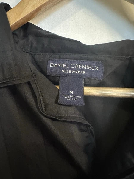 Daniel Cremieux 2 Piece Pajama Set Navy Blue Stripes Size M