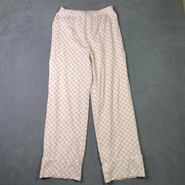 Kerri Rosenthal Pajama Set Womens Small Betty Heart Button Up Lounge Sleepwear