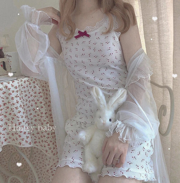 Bear/Rose/Lilac Women's Pajamas Sets Vest & Shorts 2PCS Set Summer Sleepwear