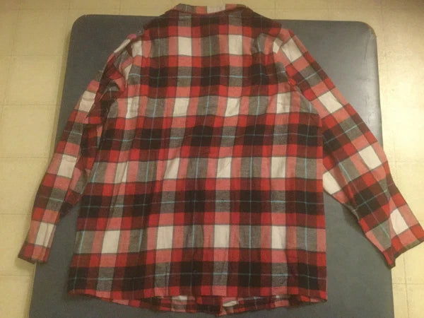 Sleep Chic Women's Plus Size 1X Red Plaid Long Sleeve Sleep Set $48 NWT