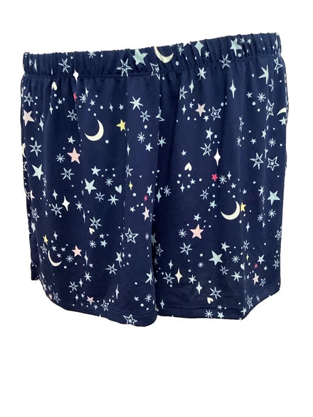 JOYSPUN  SLEEPWEAR SHORTY SET NAUTICAL NAVY Tank & Shorts Sz M*