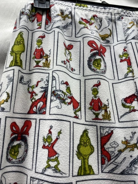 The Grinch Dr. Seuss Flannel Christmas Pajama Set Adult L Top and Bottom