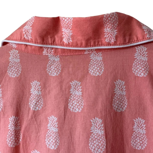 J.Crew Factory Size Med Cotton Pajama Shorts Set Pineapple Pattern Novelty Print