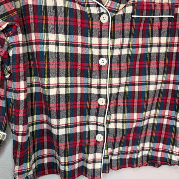 Sleepy Jones Women's Plaid Flannel Cotton Pajama Set Size M