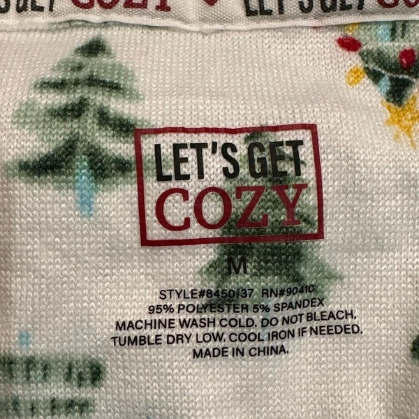 Let’s Get Cozy Super Soft and Stretchy Christmas Tree Pajamas Medium