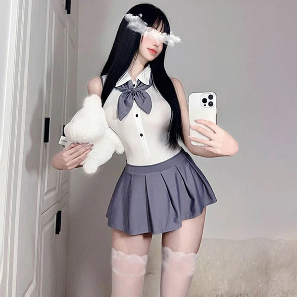 School Girls Students JK Uniform Costume Stockings Lingeries Cosplay Underwear