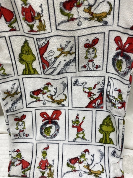 The Grinch Dr. Seuss Flannel Christmas Pajama Set Adult L Top and Bottom