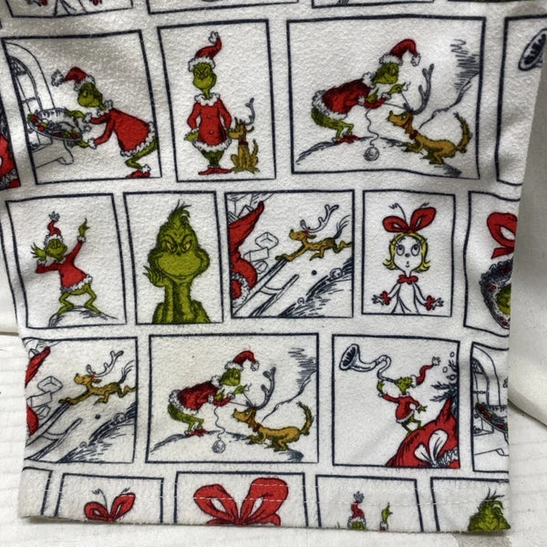 The Grinch Dr. Seuss Flannel Christmas Pajama Set Adult L Top and Bottom