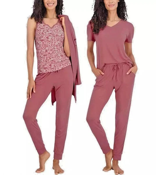 NWT Live 2 Lounge 4-pc Essential Set Open Front Cardigan,Tee,Tank & Jogger Small