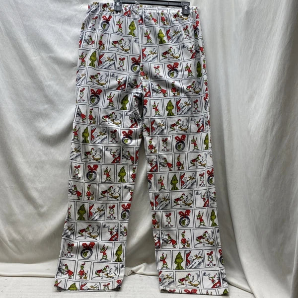 The Grinch Dr. Seuss Flannel Christmas Pajama Set Adult L Top and Bottom