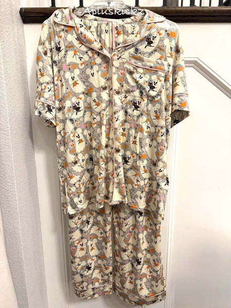 2025 Disney Parks Halloween Mickey Minnie Ghost Pajama Set Adult XL SUPER SOFT!