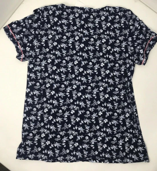 Charter Club Women's XS Fluttered Flora Short Sleeves Capri Pants Pajama Set New