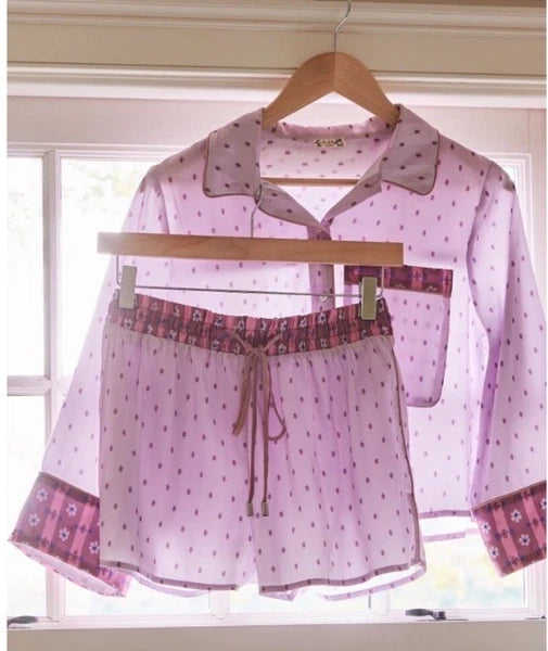 FREE PEOPLE PILLOW TALK PJ SET LILAC COMBO SIZE XL NWT SILKY PAJAMAS GIFT SET