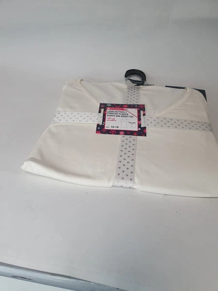 TOM FRANKS Ladies Butterfly Printed Fleece Shorts and Jersey Top Gift Set
