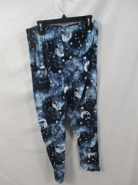 Mickey Mouse Womens Pajama Set Small Blue Dream Fleece Long Sleeve Soft 2Pc