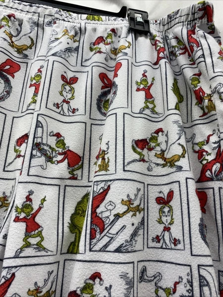 The Grinch Dr. Seuss Flannel Christmas Pajama Set Adult L Top and Bottom