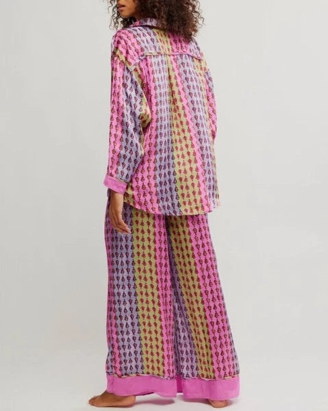 FREE PEOPLE DREAMY DAYS SLEEP SET FRENZY COMBO SILKY PJ SET SIZE XL NWT
