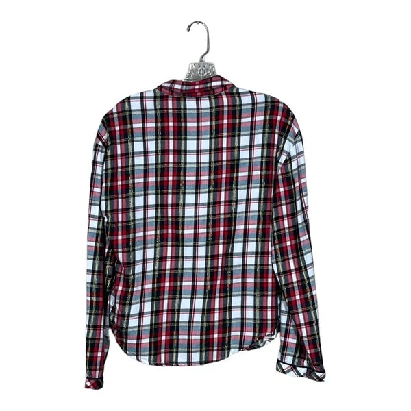 Victoria's Secret The Dreamer Metallic Plaid Matching Pajama Set Womens XS