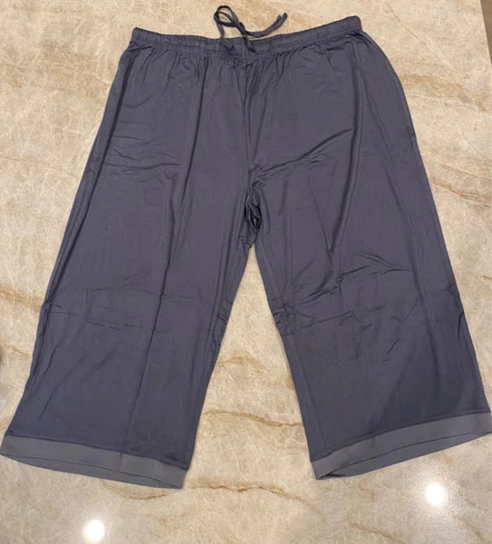 TIKTIK Pajamas Set Short Sleeve Capri Pant DarkGray-XL