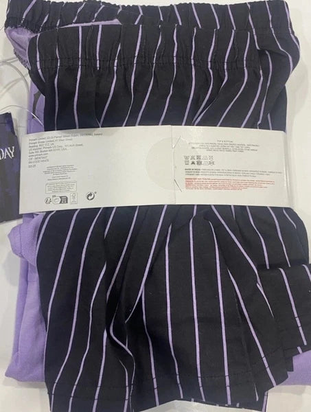 Wednesday Addams Ladies Top & Shorts Pajama Set PJs New Primark Licensed Size S