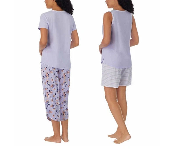 Carole Hochman Ladies' 4-piece Pajamas Set Purple Size XS ; NWT