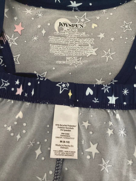 JOYSPUN  SLEEPWEAR SHORTY SET NAUTICAL NAVY Tank & Shorts Sz M*
