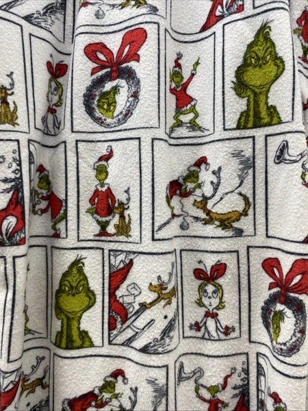 The Grinch Dr. Seuss Flannel Christmas Pajama Set Adult L Top and Bottom