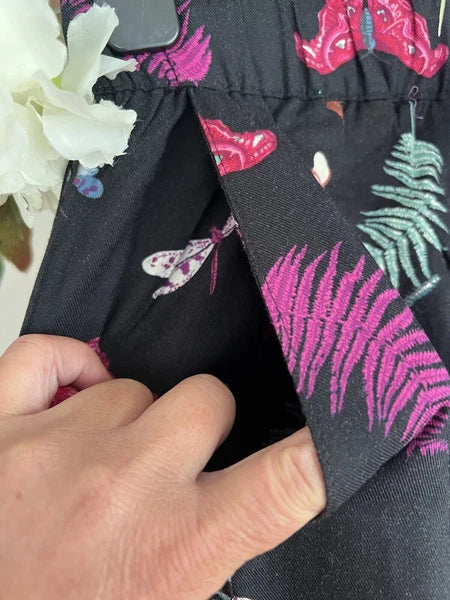 JOULES Sleeptight Light Pyjamas Womens PJS SET Size S & L Black Bugs NEW OZ63