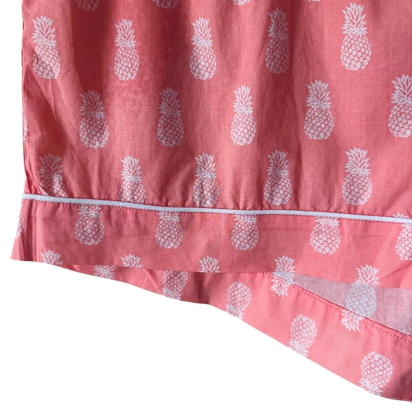 J.Crew Factory Size Med Cotton Pajama Shorts Set Pineapple Pattern Novelty Print