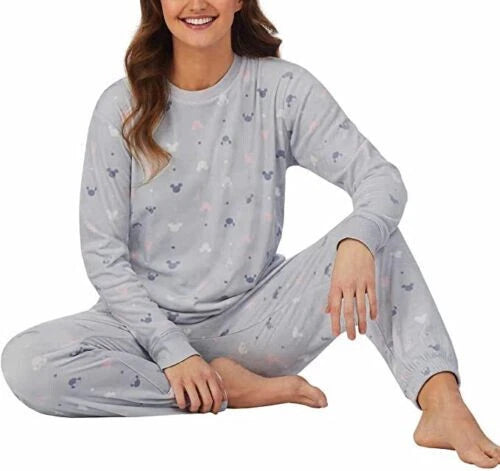 Disney Womens 2 Piece Silky Stretch Fleece Pajama Set - M
