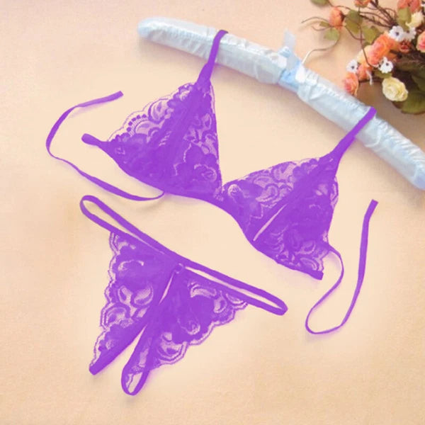 Sexy Lingerie Bra Underwear Panties Briefs Bikini Sleepwear Lace Women Babydoll