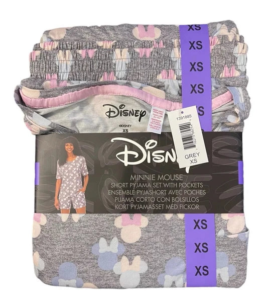 Disney Minnie Mouse Pyjamas Adults Womens Loungewear Pyjama Set with Pockets XS
