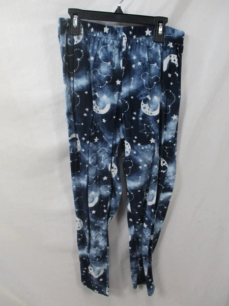 Mickey Mouse Womens Pajama Set Small Blue Dream Fleece Long Sleeve Soft 2Pc