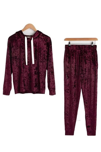Avon Womens Tracksuit Ladies Crushed Velvet Lounge Set Jogging Pjs Teens Gift