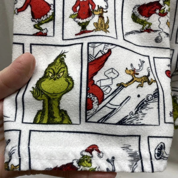The Grinch Dr. Seuss Flannel Christmas Pajama Set Adult L Top and Bottom