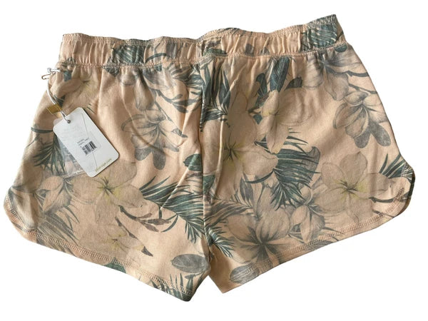 NWT PJ Salvage Small Peach Aloha Tropical Floral SOFT Pajama Lounge Shorts #PQ5
