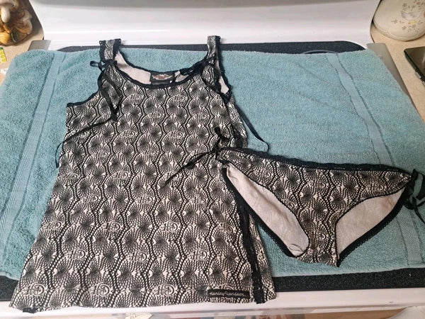 Harley Davidson Lingerie 2 Pc Set XS Womens Lace