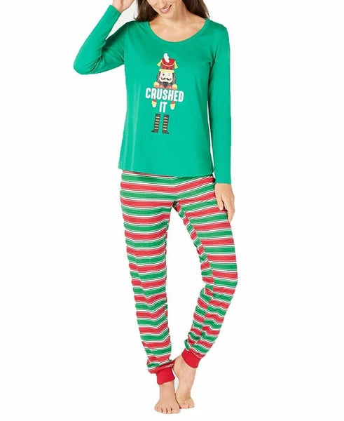 Matching Family Pajamas  Womens Crushed It Stripe Pajama Set, Size XS