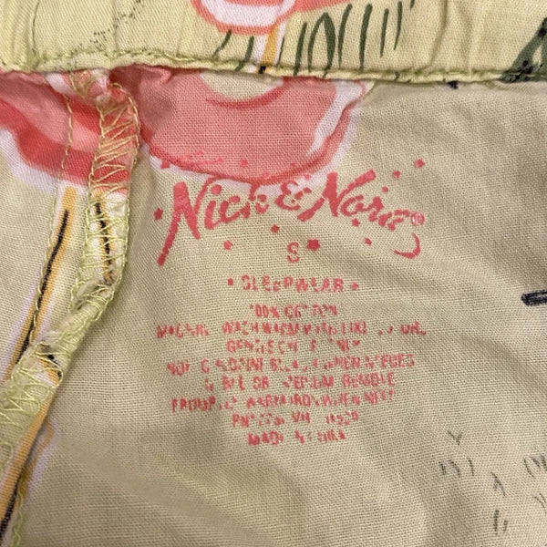 Nick And Nora Pajama Set Womens Small Flamingo Print Pool Top Capris