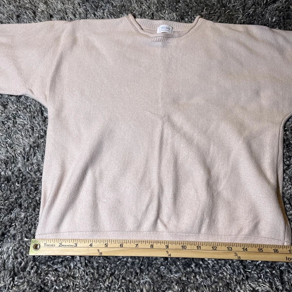 Bluivy Loungewear Sweater & Short Pajama Set Women’s Medium Beige EUC