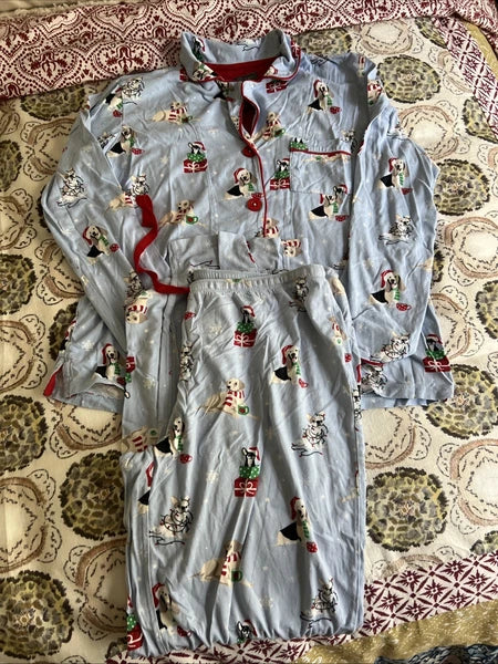 PJ SALVAGE pajama set - Christmas Dogs - MEDIUM (run Small)