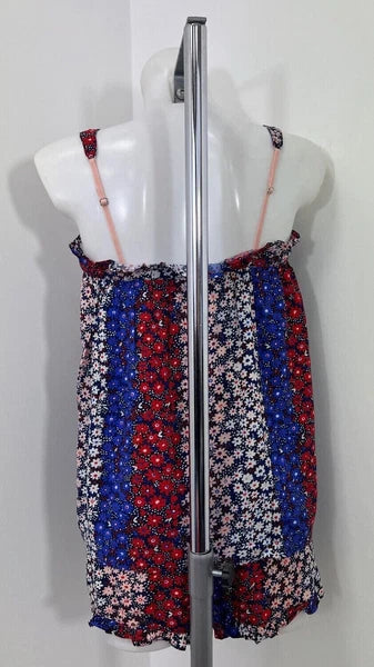 Ladies New Ex Chainstore Ditsy Print  Shorts & Top  PJs Set Size 8-22