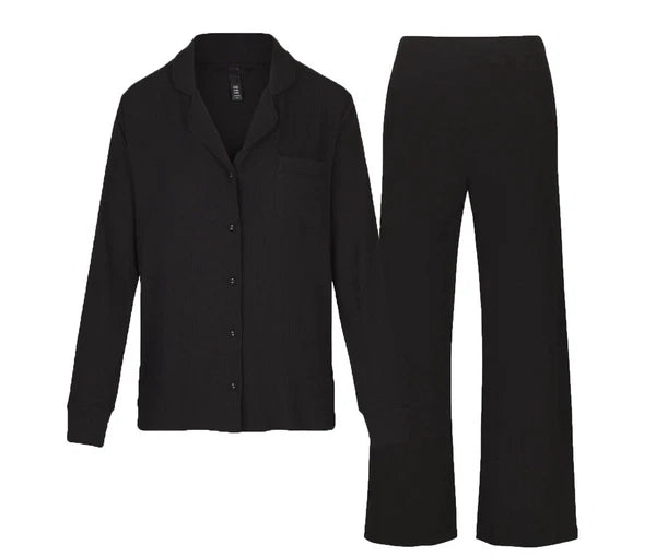 Skims Soft Lounge Sleep Set in Onyx , Size XS