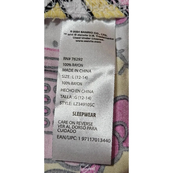 Sanrio Hello Kitty Womens Tank Top And Shorts Pajama Sleepwear Set Sz L 12-14