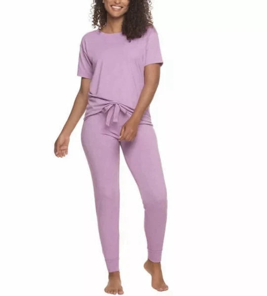 Felina Women's 3 Piece Pajama Set Lounge Set Purple Size Medium