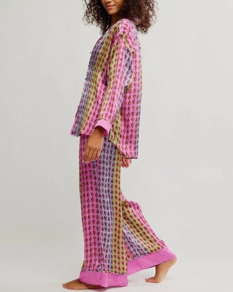 FREE PEOPLE DREAMY DAYS SLEEP SET FRENZY COMBO SILKY PJ SET SIZE XL NWT